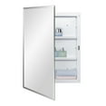thumbnail image 1 of IDYLLOR Plastic Bathroom Medicine Mirror Cabinet 16 x 22 inch, Surface and Recessed Mount, Beveled Edge Mirror, 1 of 7