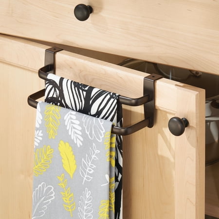 IDesign Sturdy metal construction Fingertip Towel Rack, Bronze