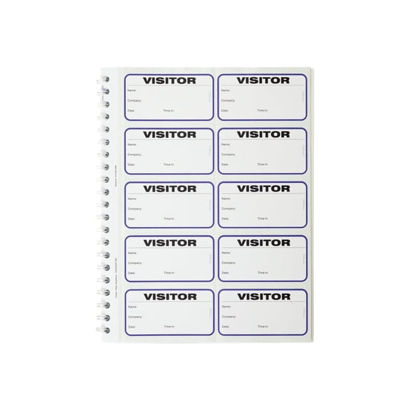 IDville VisitorPass Solutions - Visitor login book - 15 pages - 150 forms -