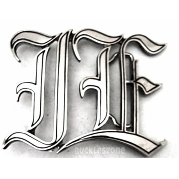 IE Inland Empire County California USA Cursive Silver Chrome Die-Cut Rock Rebel Product Belt Buckle