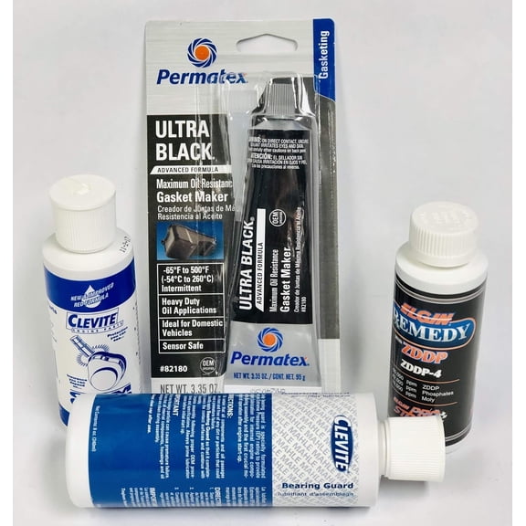IE PARTS GROUP Engine Assembly Essentials Lubrications Kit.Gasket Maker, Cam Guard, Bearings Guard & Zinc Additive
