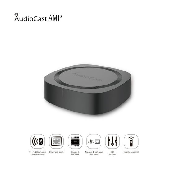 IEAST Audiocast AMP50 Airplay wireless WiFi & Bluetooth 5 amplifier audio receiver lossless multi room DLNA, UPnP tidal