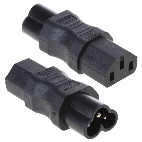 IEC 320 3-Pin C13 Female To Male Cloverleaf Plug AC Power Adapter Converter