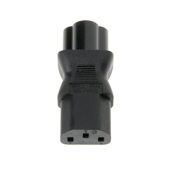 IEC 320 C13 Female To C6 Male 3-Pin Cloverleaf Plug Converter AC Power Adapter