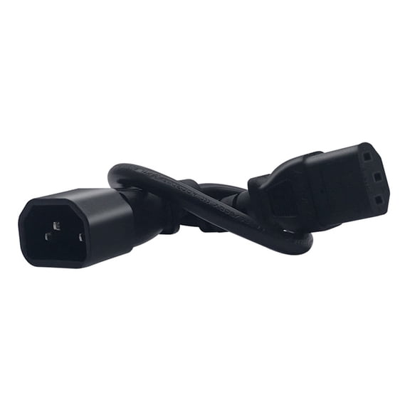 IEC 320 C14 3Pin Male to IEC 320 C13 Female Cloverleaf Power Cable Cord for Laptops Notebook Power Adapters