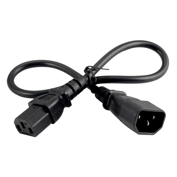 IEC 320 C14 3Pin Male to IEC 320 C13 Female Cloverleaf Power Cable Cord for Laptops Notebook Power Adapters