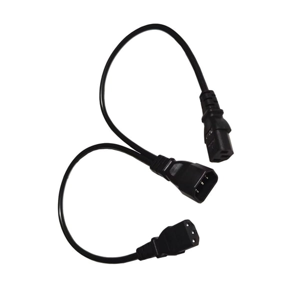 IEC 320 C14 Male Plug to 2xC13 Female Splitter Power Cord C14 to 2 Way C13 Power Adapter Cable for UPS Server 0.5m
