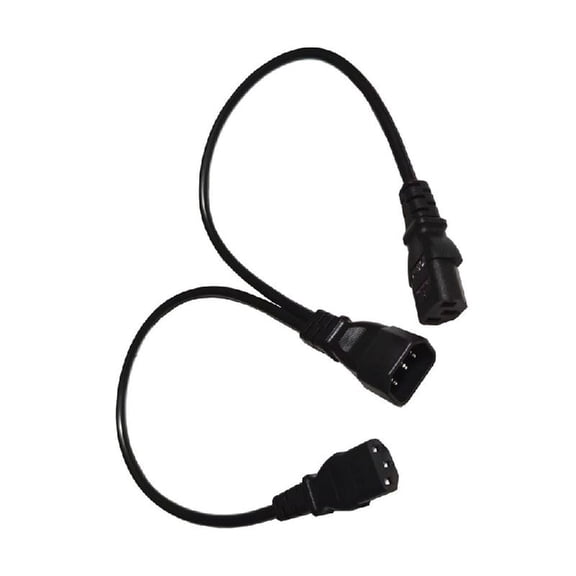 IEC 320 C14 Male to 2x C13 Female Splitter Cable 50cm Heavy Duty Splitter Power Cord UPS Server Power Cord 0.5m