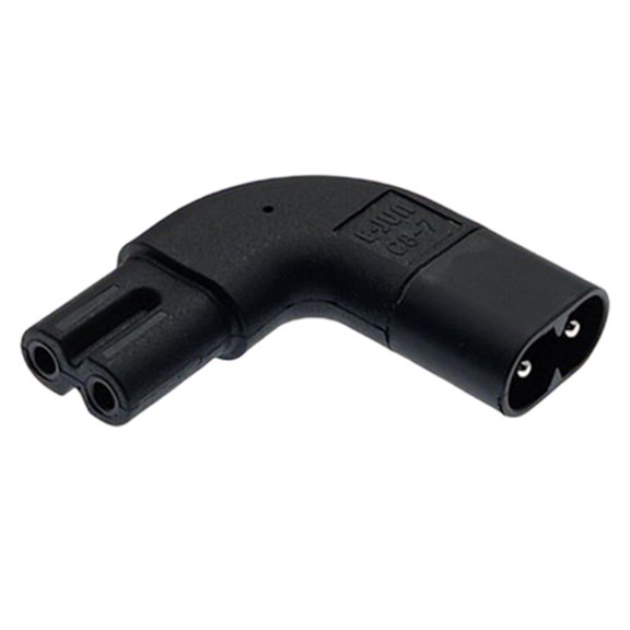 IEC 320 C14 Male to C13 Female Power Plug Angled Power Cable Adapter Secure Connection For Tight Spaces