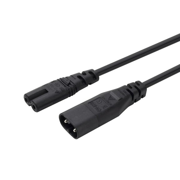 IEC 320 C7 2Pin Male Plug to IEC 320 C8 2Pin Female Power Cord Converter Cable