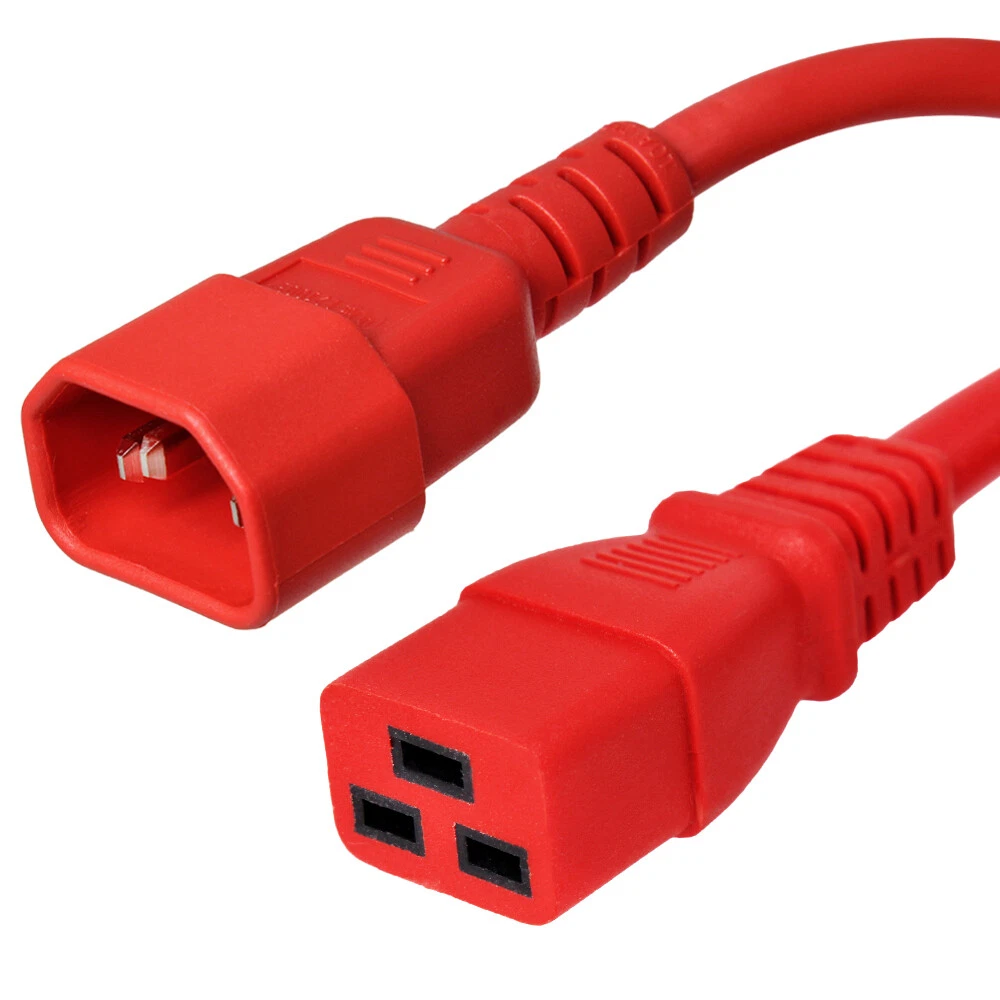 Cavo Di Alimentazione IEC 320 C14 / C13 - Iron Box IBX-2807 - Bianco 1 Ft (30 Cm), 10A/250V 18 AWG