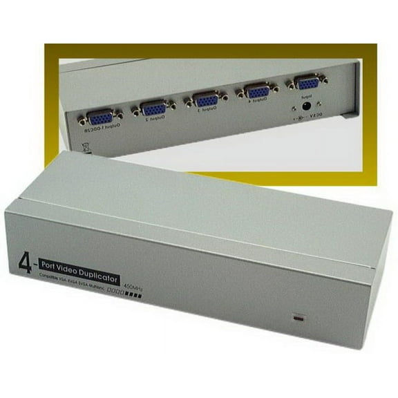 IEC ADP5204H 4 Port VGA or XGA Splitter and Booster - Split the signal and boost it up to 180 feet
