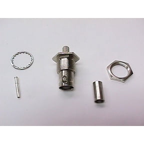 IEC BNCF-RG58-PL-MT BNC Female Bulkhead Coax Connector for RG58 Plenum
