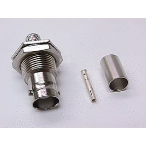 IEC BNCF-RG62-PL-MT BNC Female Bulkhead Coax Connector for RG59 and RG62 Plenum