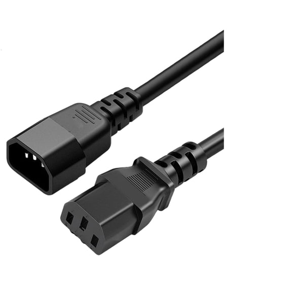 IEC C13 To C14 Computer Power Cable 250V 10A Capacity Flame Resistant Design For Servers And Home Appliances
