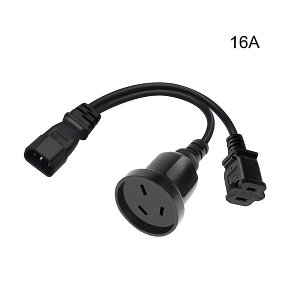 IEC C14 Male Plug Extension Power Cable 3Pin Connector IEC320-C14 to AU10A/16A+1-15R Converter Adapter Cable Cord