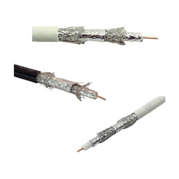 IEC CAB-RG6-Q-DB RG6U 75 ohm Coax Cable Quad Shield - Direct Burial Black