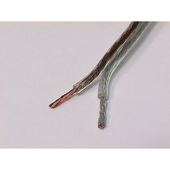 IEC CAB002-14SPKR 14 Gauge 2 Conductor Clear Speaker Wire Priced by the Foot