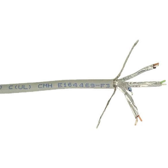 IEC CAB008-MP-SH-L6 26 Gauge 4 Pair Stranded Shielded Category 6 Gray Cable Priced by the Foot