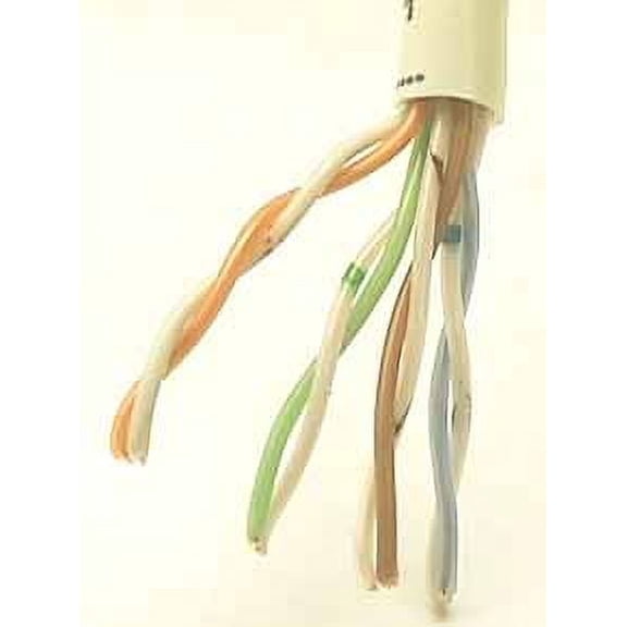 IEC CAB008-PH-PL5WH 24 Gauge 4 Pair Solid Category 5e Plenum White Cable Priced by the Foot