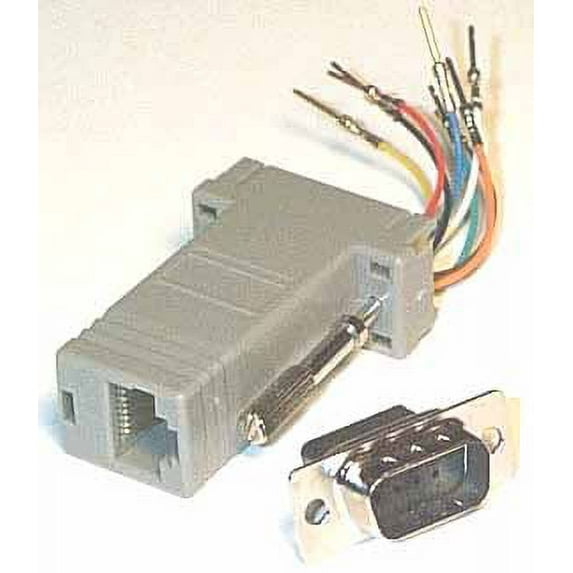 IEC DB09M-RJ4508 DB09 Male to RJ4508 Adapter Gray