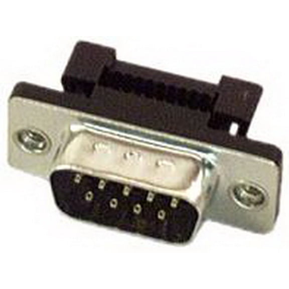 IEC DB09MC-TH DB09 Male Ribbon Connector with Threaded Tabs