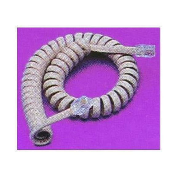 IEC L0502C-15 Coiled Phone Handset Cord 15'