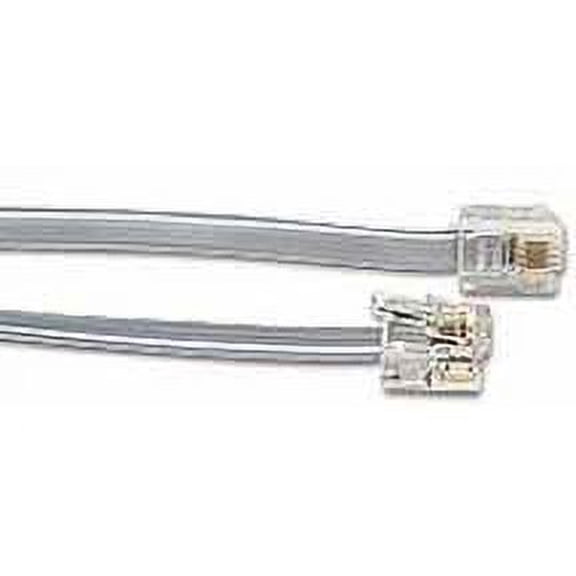 IEC L0504 RJ11 4 Conductor Flat Crossed Cable (For use with telephones and Modems) 7'