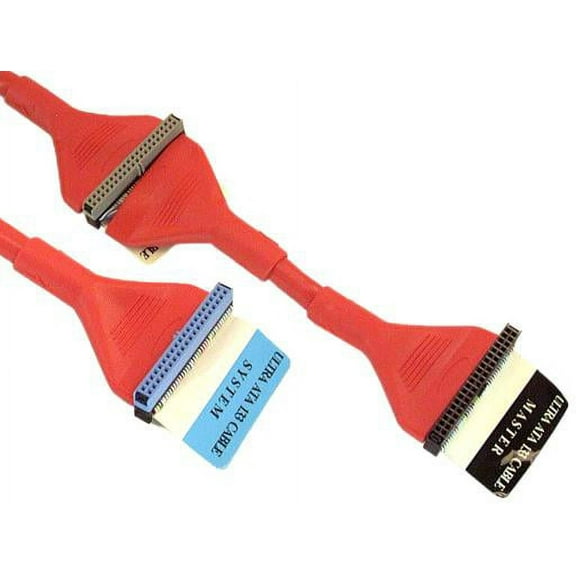 IEC L12412 Ultra ATA Dual IDE Cable 18in Round Red