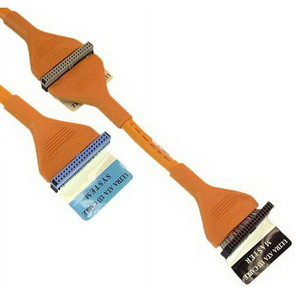 IEC L12413-02 Ultra ATA Dual IDE Cable 24in Round Orange
