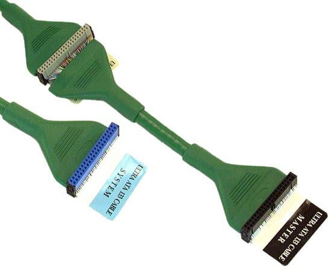 IEC L12415-02 Ultra ATA Dual IDE Cable 24in Round Green: Electronics ...