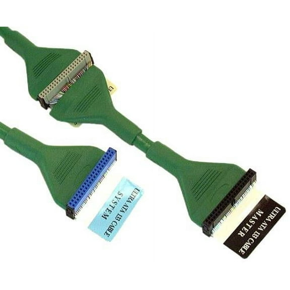 IEC L12415 Ultra ATA Dual IDE Cable 18in Round Green