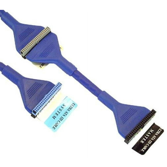 IEC L12416-02 Ultra ATA Dual IDE Cable 24in Round Blue