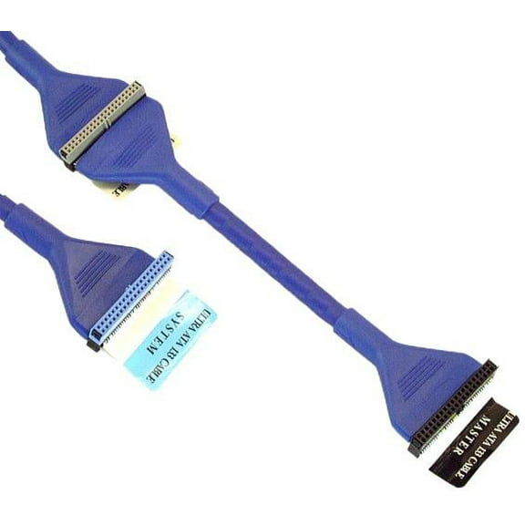 IEC L12416-03 Ultra ATA Dual IDE Cable 36in Round Blue