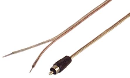 IEC L7422-01 18 AWG Speaker wire with RCA Male Black adapter 1' - image 1 of 2