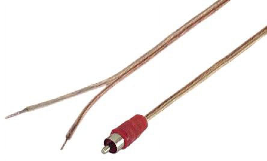 IEC L74222-01 18 AWG Speaker wire with RCA Male Red adapter 1' - image 1 of 1