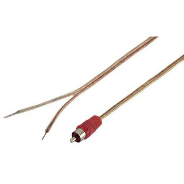 IEC L74222-06 18 AWG Speaker wire with RCA Male Red cable 6'