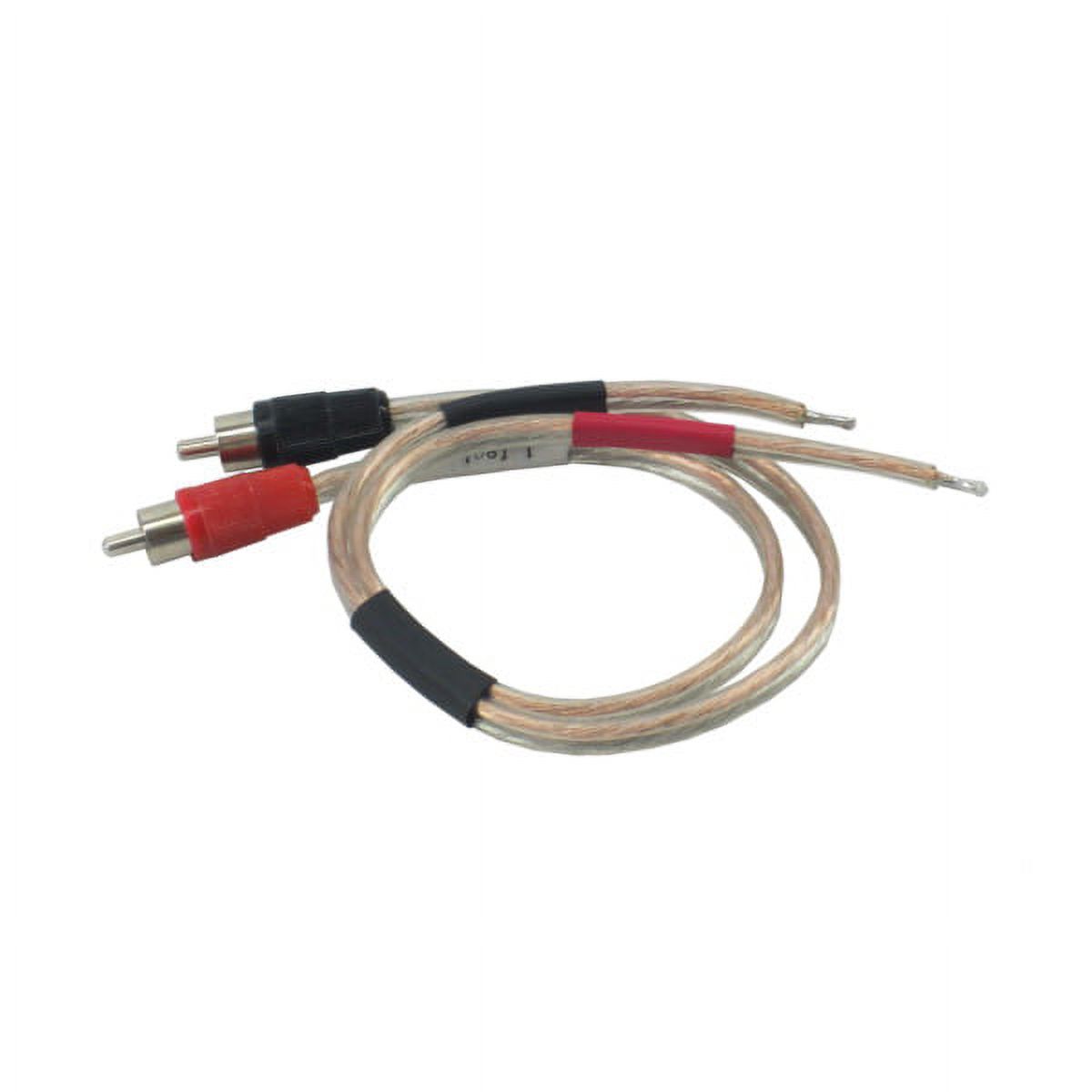 IEC L74224-01 18 AWG Speaker wire pair with RCA Males (Black & Red) 1' - image 1 of 4