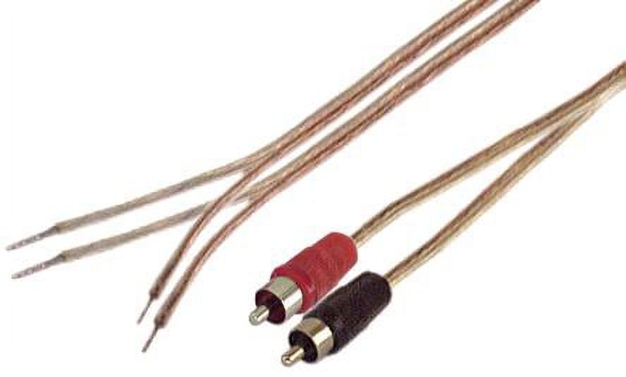 IEC L74224-06 18 AWG Speaker wire pair with RCA Males (Black & Red) 6' - image 1 of 2