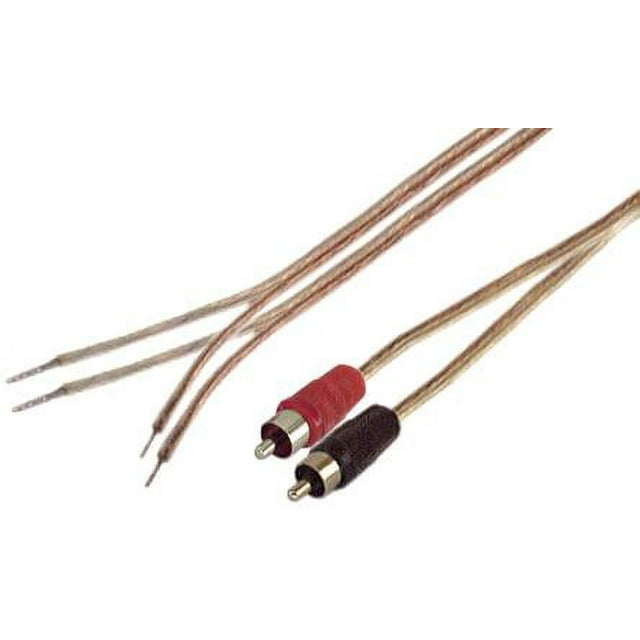 IEC L74224-06 18 AWG Speaker wire pair with RCA Males (Black & Red) 6'