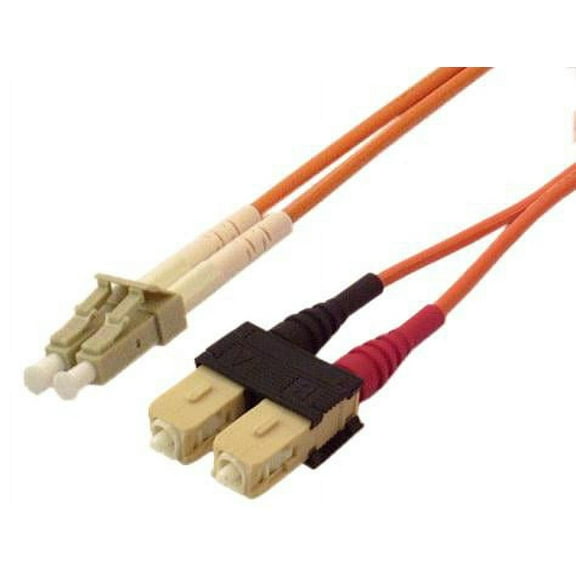 IEC L8153-01M LC to SC Duplex 62.5 Multimode Fiber Optic Cable 1 Meter