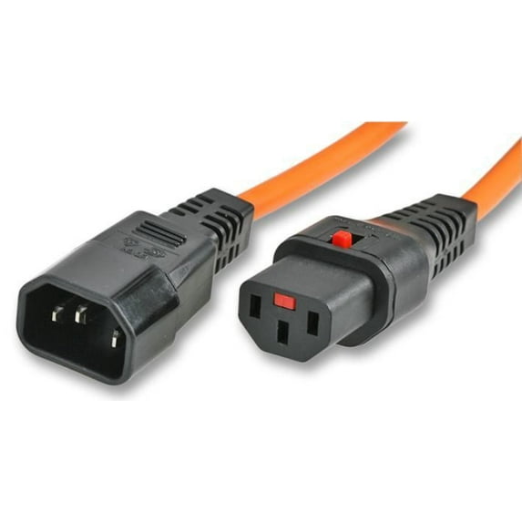 IEC LOCK - IEC C13 to IEC C14 Locking Power Extension Lead, 0.5m