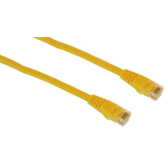 IEC M05294-01 RJ45 4pr Cat 5e UTP Cable With Molded Snag Free Strain Relief Yellow - Imported 1'