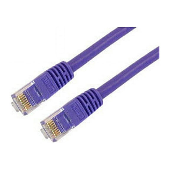 IEC M05297-25 RJ45 4pr Cat 5e UTP Cable With Molded Snag Free Strain Relief Purple - Imported 25'