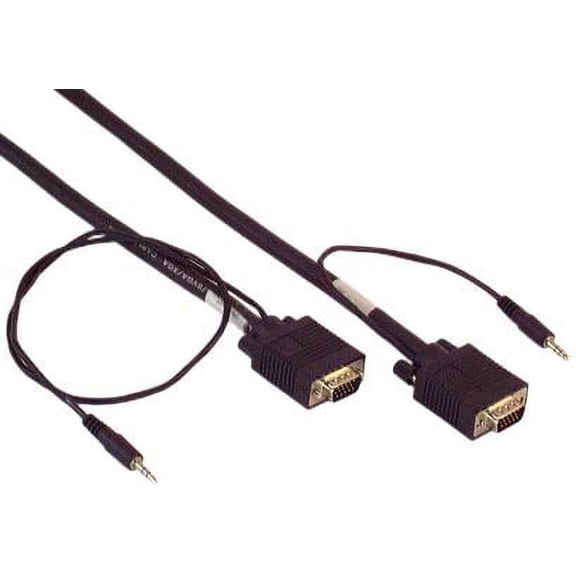 IEC M13271-06 VGA Monitor & 3.5mm Audio Cable Male to Male High Resolution 06'