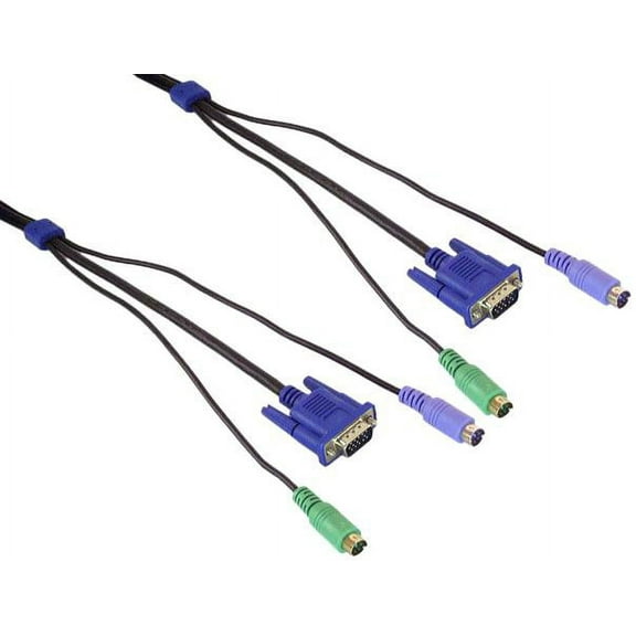 IEC M13272-06 VGA Monitor & PS/2 Keyboard & PS/2 Mouse All Male cable 6'