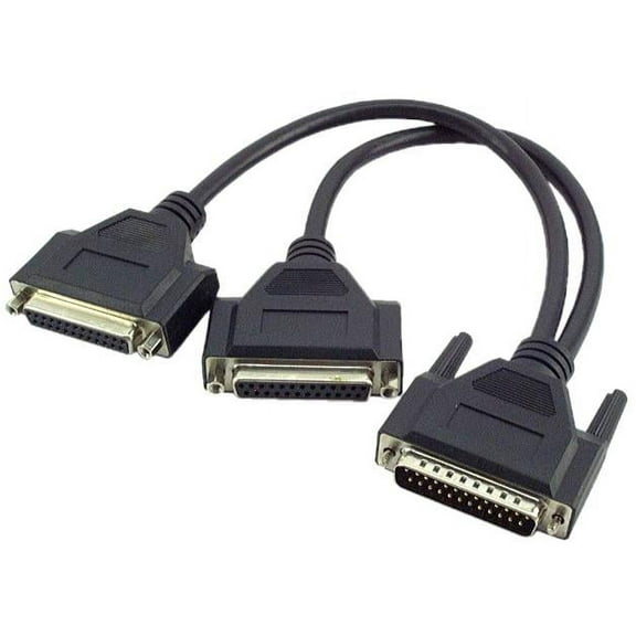 IEC M2134 DB25 Male to 2 x DB25 Female Y Cable 1'