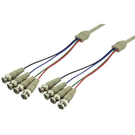 IEC M5284 Video 4 BNC Coaxial Cable (Composite Sync) 6'