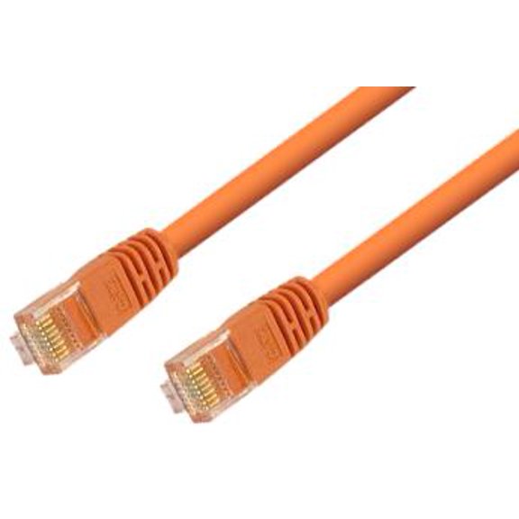 IEC M60463-01 RJ45 4Pr Cat 6 Patch Cord with Molded Snag Free Strain Relief ORANGE 1'
