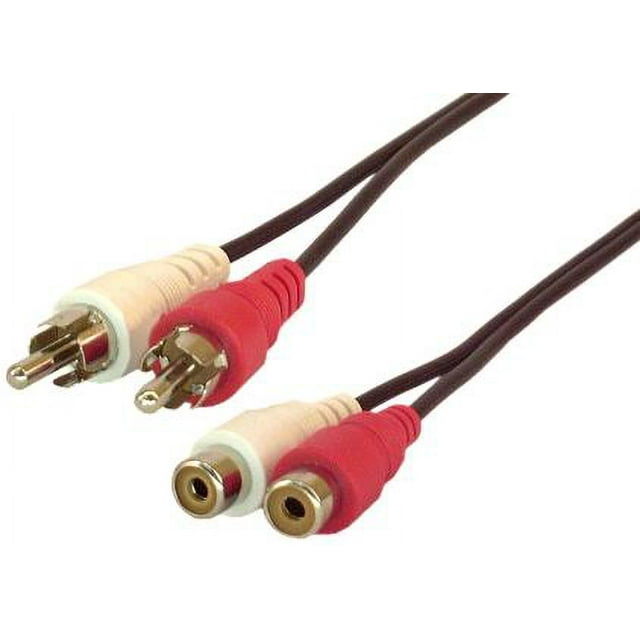IEC M7382 2 RCA Male to 2 RCA Female Audio Cable 6'